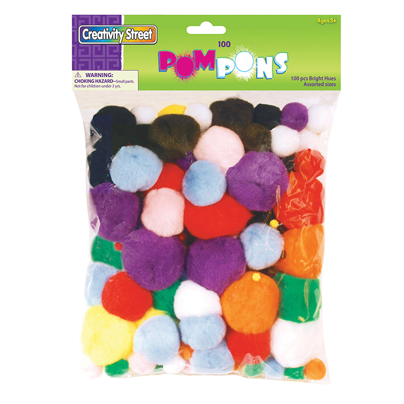 (3 Pk) Pom Pons Asst Colors & Sizes