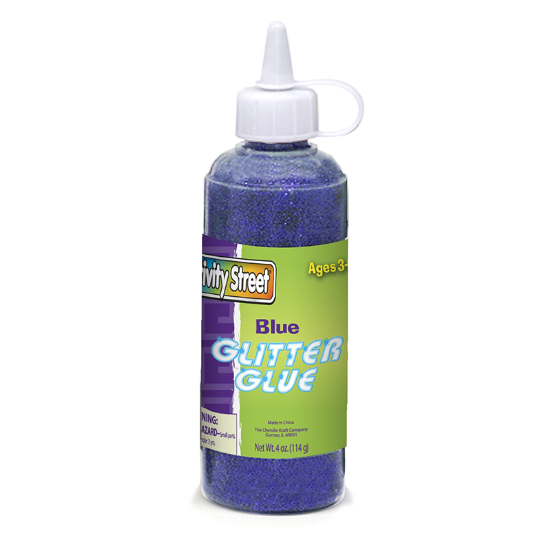 (12 Ea) Glitter Glue Blue 4 Oz