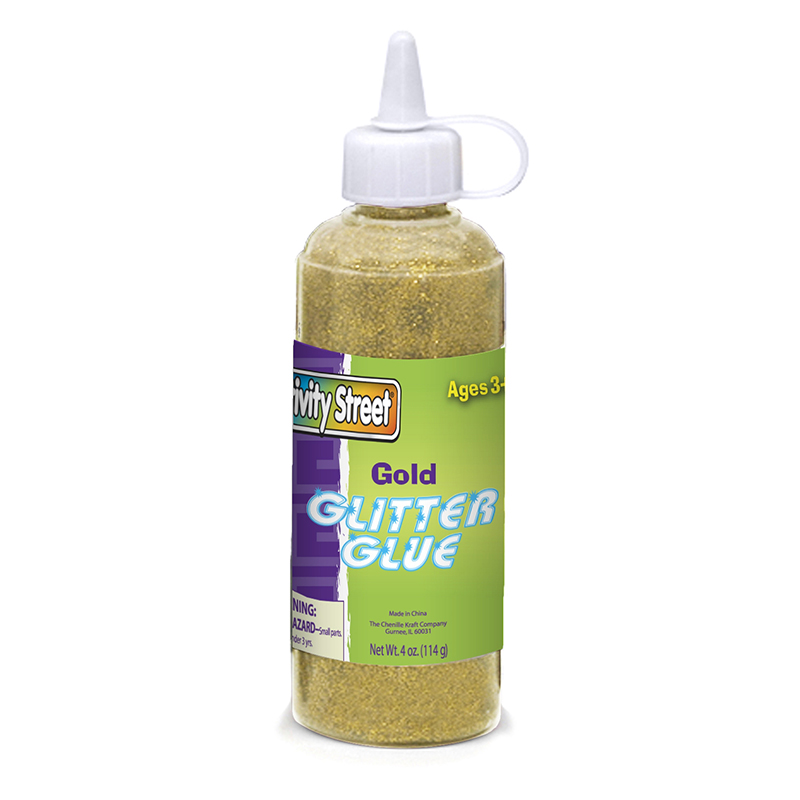 (12 Ea) Glitter Glue Gold 4 Oz