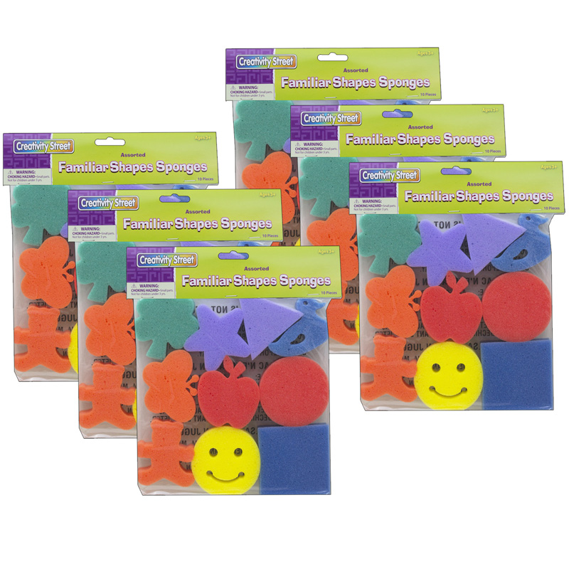 (6 Pk) Familiar Shapes Sponge