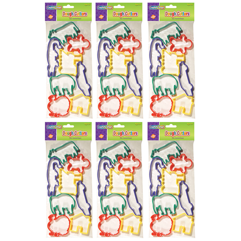 (6 St) Dough Cutters - 8 Animals