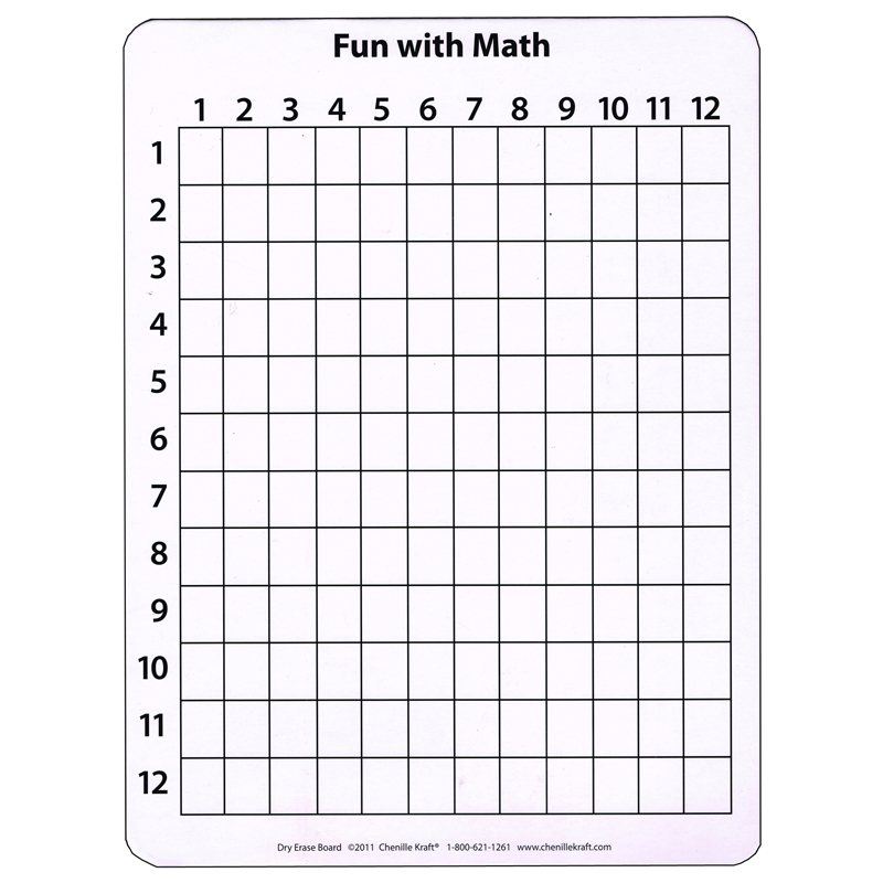 Math Whiteboard 9 X 12 10 Pk