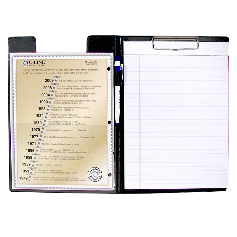 C Line Clipboard Folder Black