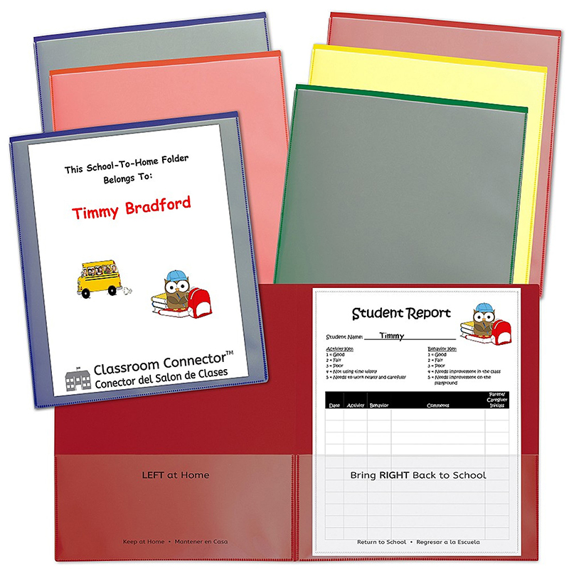 Asst 6pk School To Home Folders