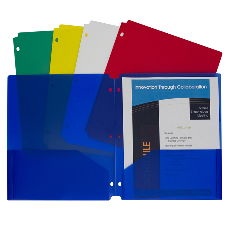 2 Pocket Poly Portfolios 10 Pk