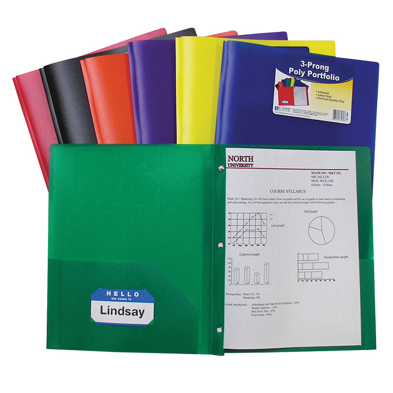 Two Pocket Poly Portfolios 36/Box