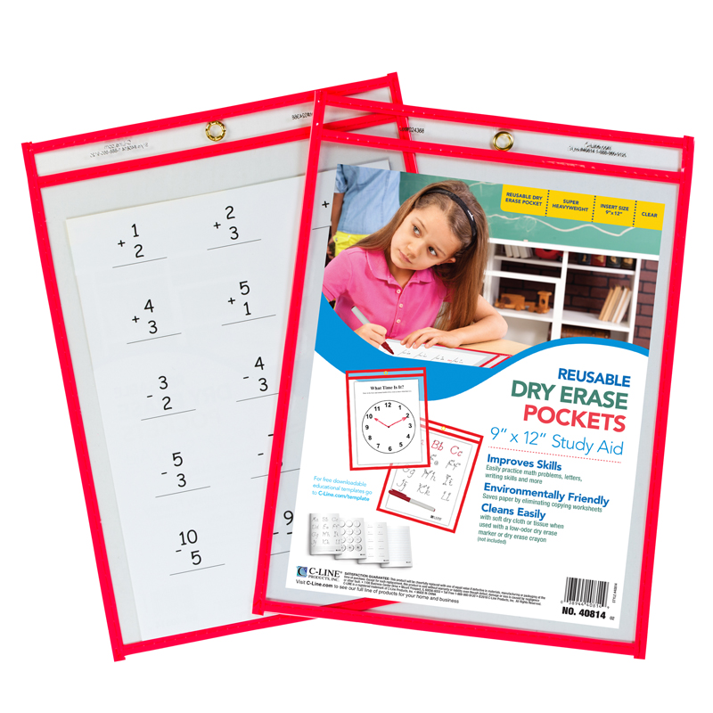 C Line Reusable 9x12 Dry Erase