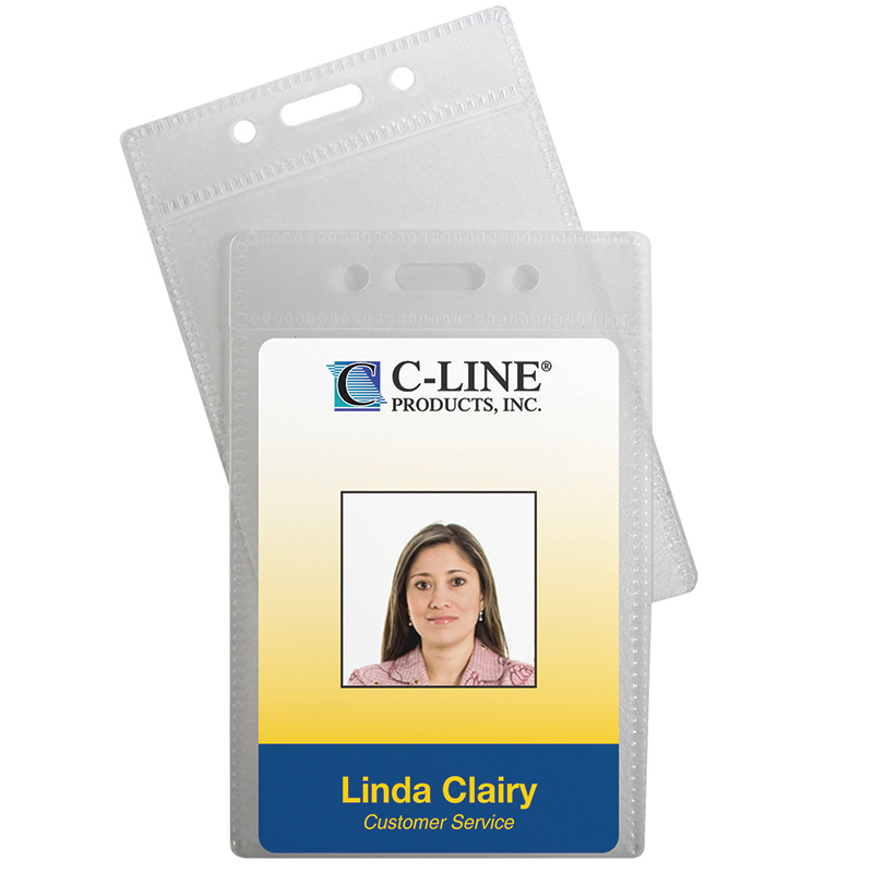 C Line 12pk Poly Vert Id Badge