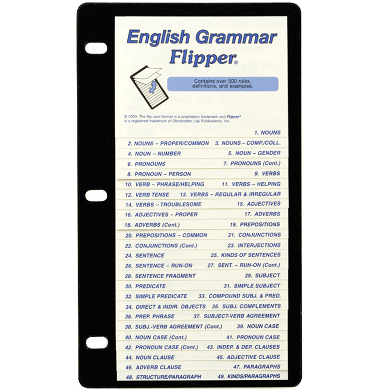 English Grammar Flip Up Study Guide