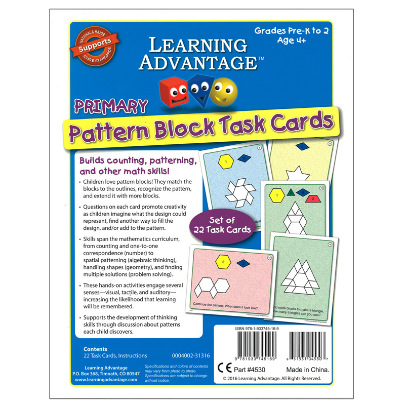 Primary Pattern Block Task Cards