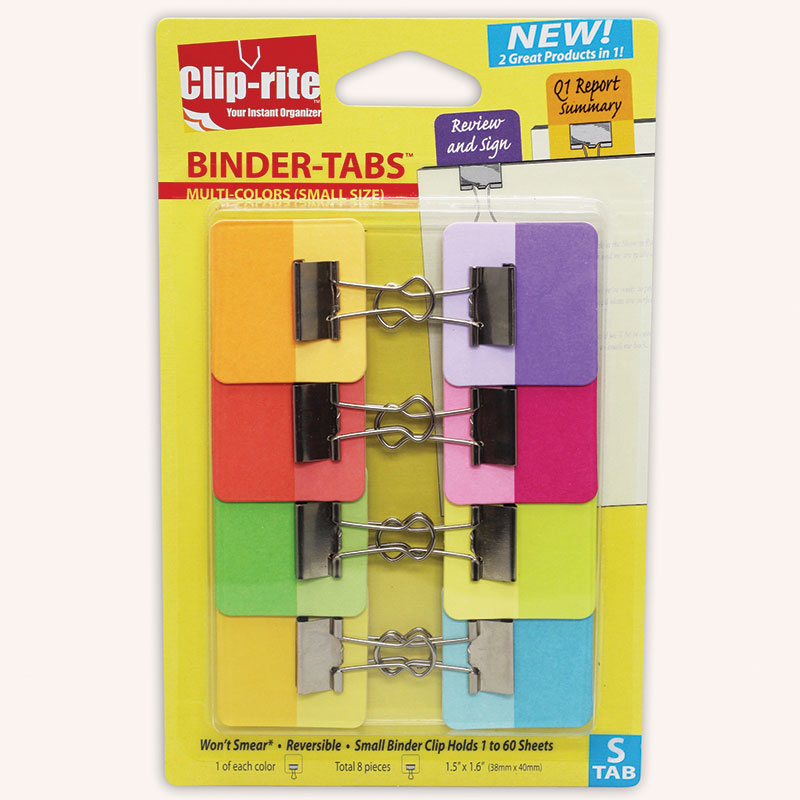 (6 Pk) Binder Tabs Asstd Colors