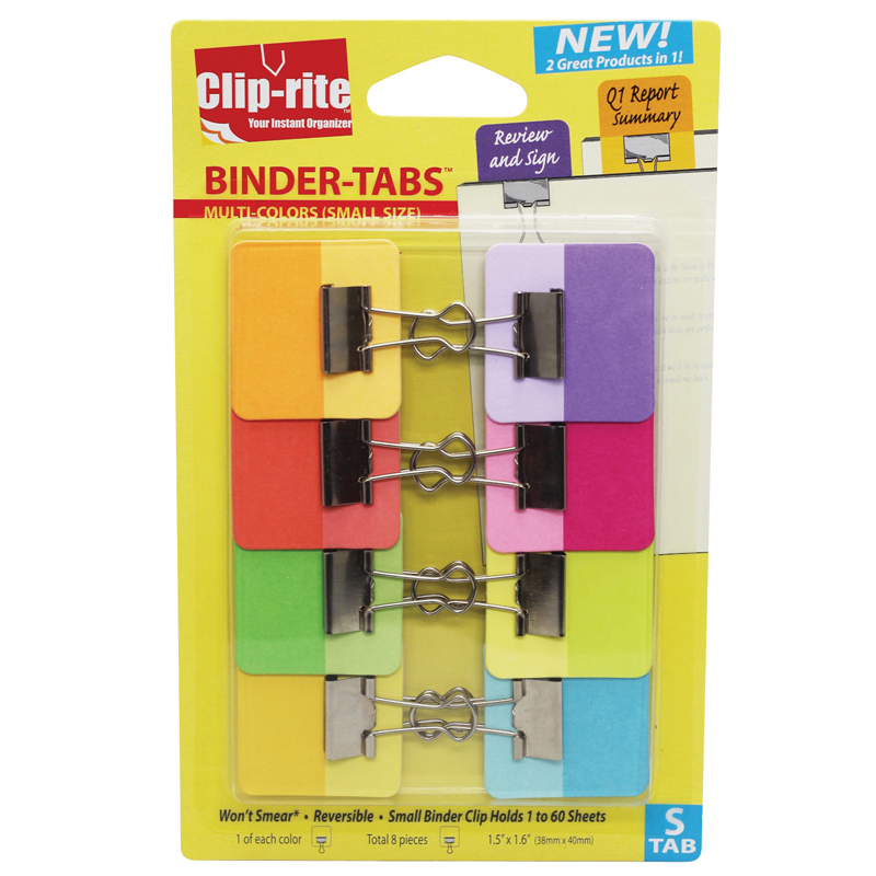 Binder Tabs 8pk Assorted Colors