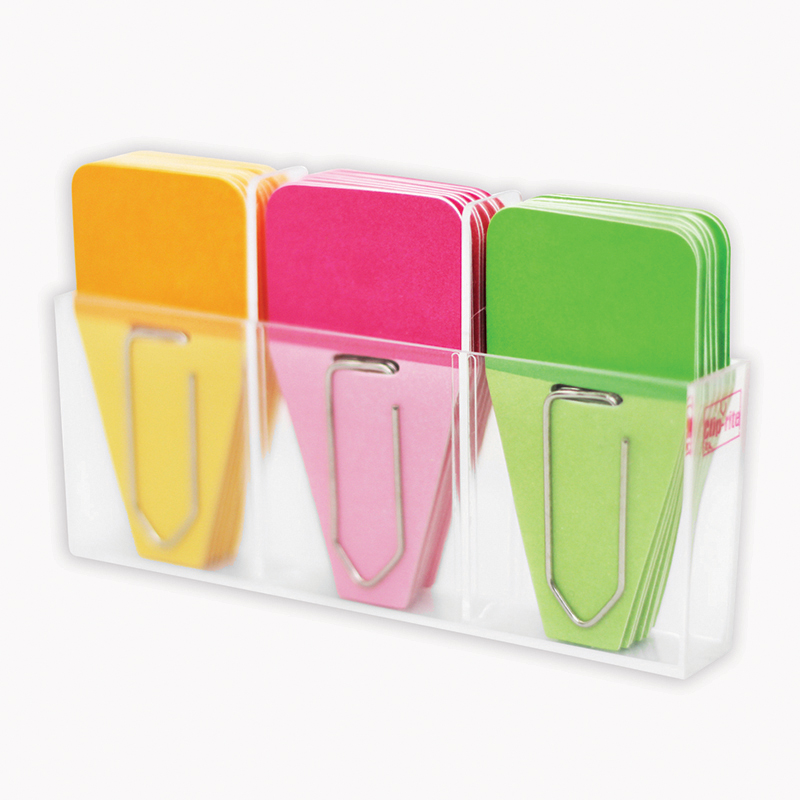 Solid Clip Tabs 24pk Pink Green