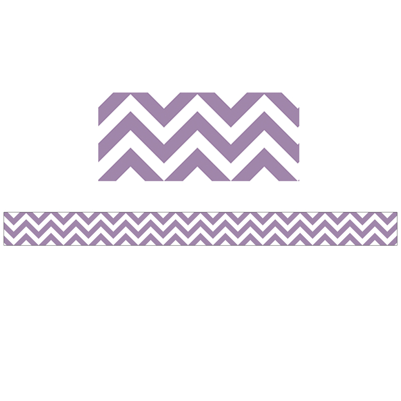 (6 Pk) Purple Chevron Border