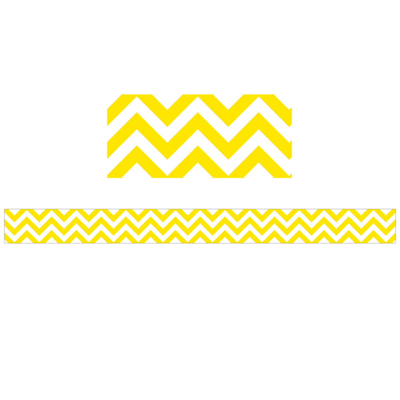 (6 Pk) Yellow Chevron Border