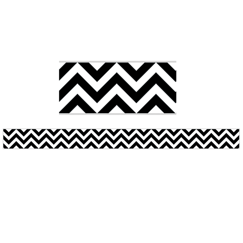 (6 Pk) Black Chevron Border