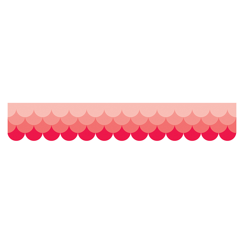 (6 Pk) Ombre Poppy Red Scallops