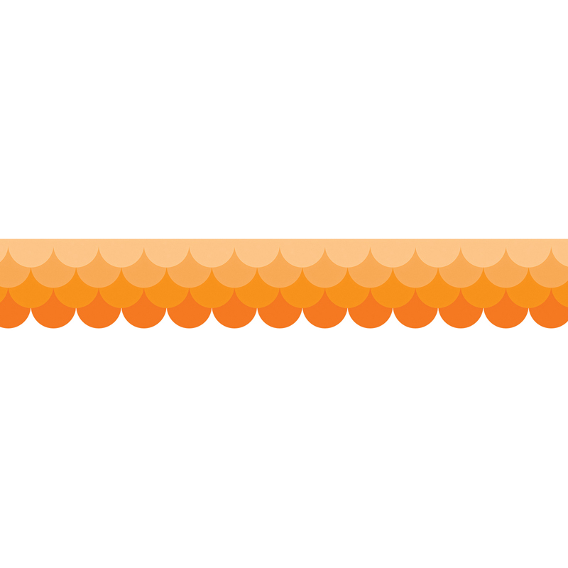 Ombre Orange Scallops Borders
