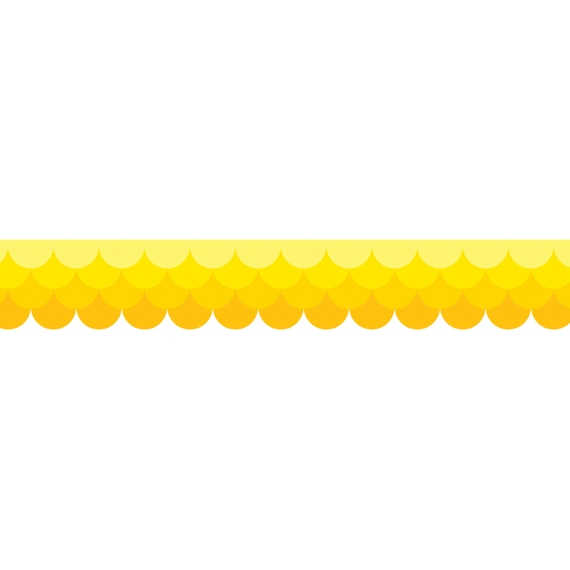 Ombre Yellow Scallops Borders
