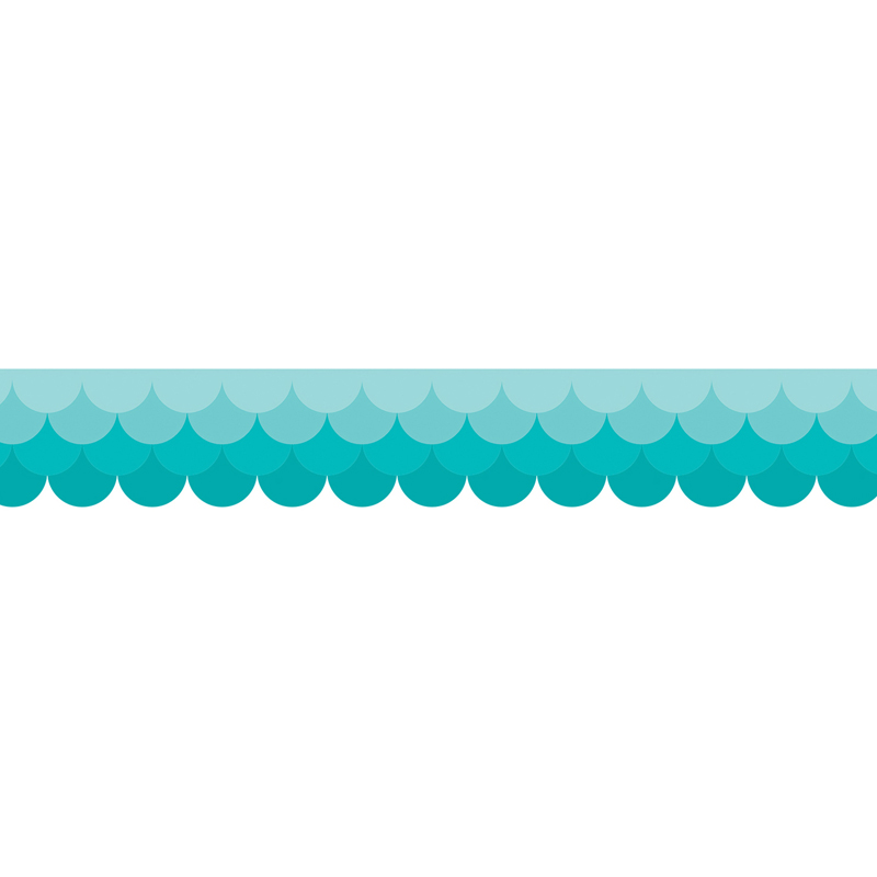 (6 Pk) Ombre Turquoise Scallops