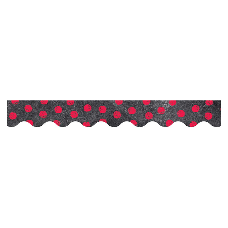 (6 Pk) Poppy Red Dots On Chalkboard