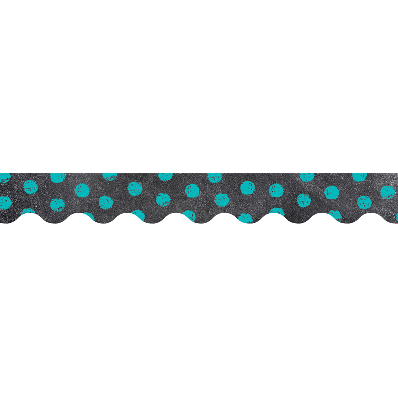 (6 Pk) Dots On Chalkboard Turquoise