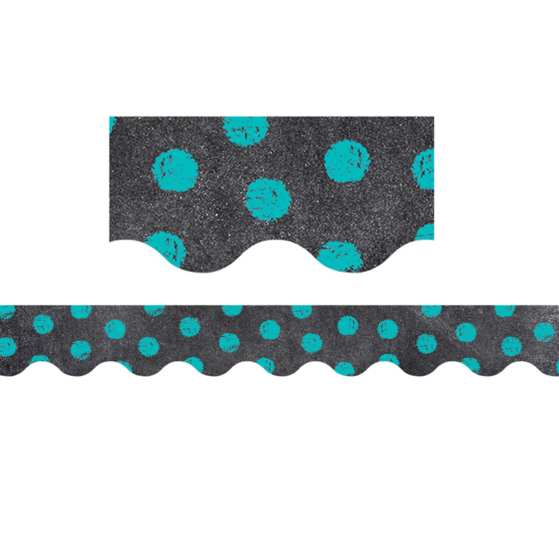 Dots On Chalkboard Turquoise