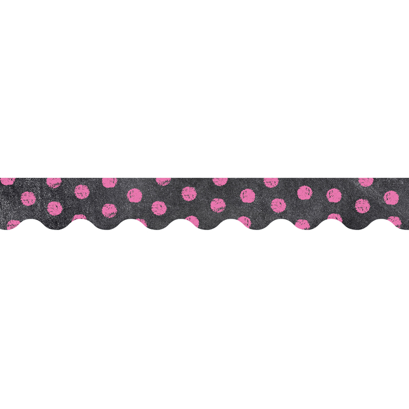 (6 Pk) Dots On Chalkboard Pink