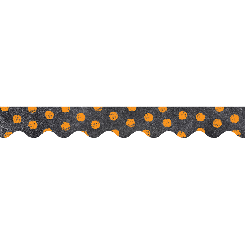 (6 Pk) Dots On Chalkboard Orange