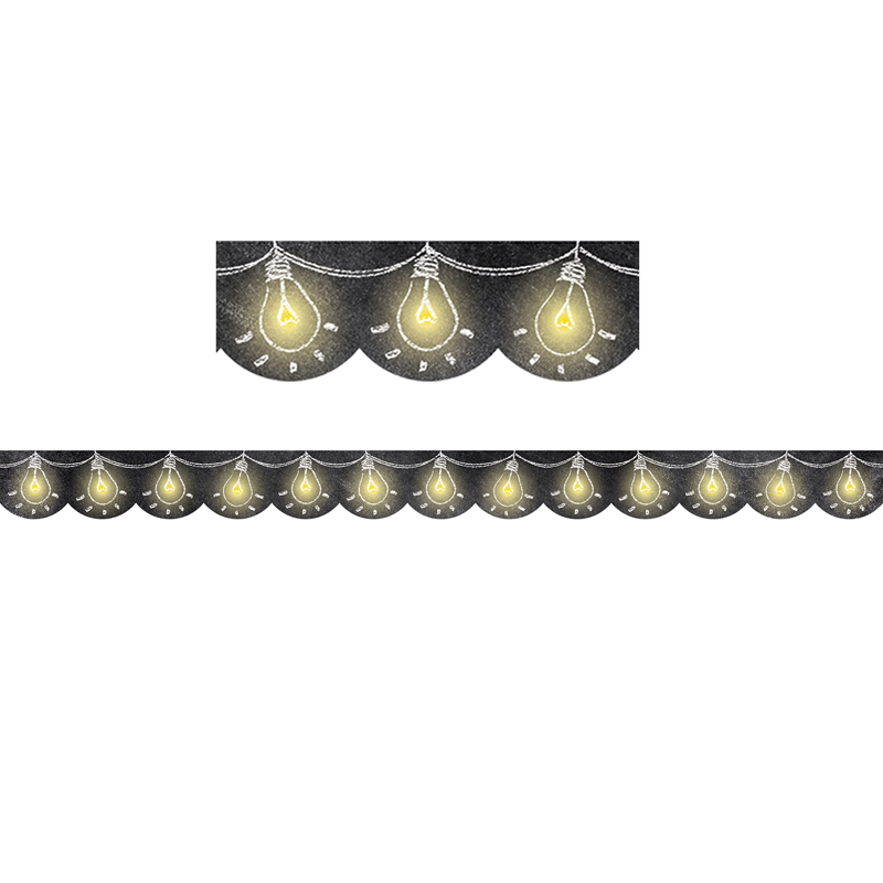 Chalk It Up Lightbulbs Border