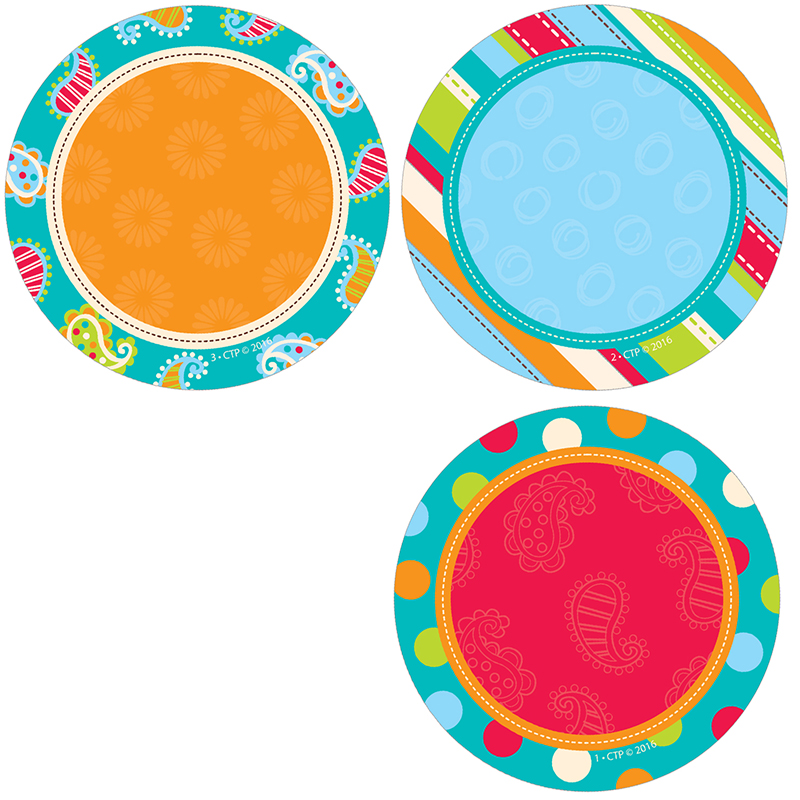 Dots Dots On Turquoise 3in Cutouts