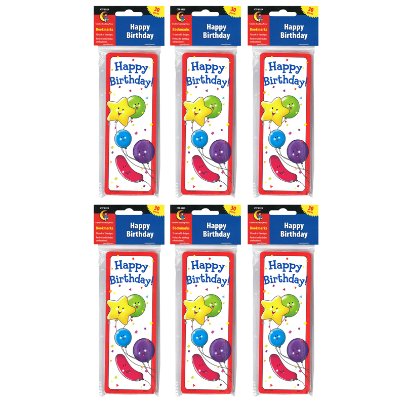 (6 Pk) Bookmarks Happy Birthday 30