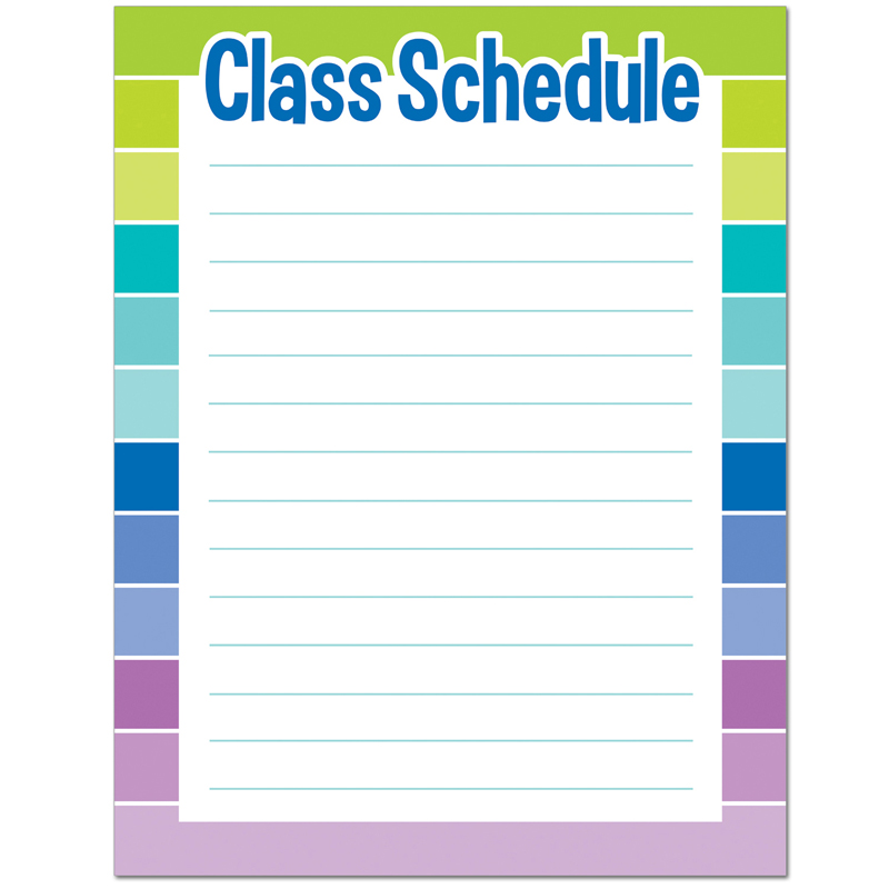 Class Schedule Chart - Paint