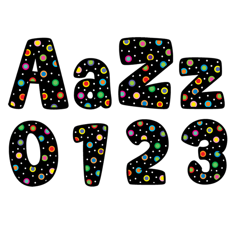 Dots On Black Designer Letters