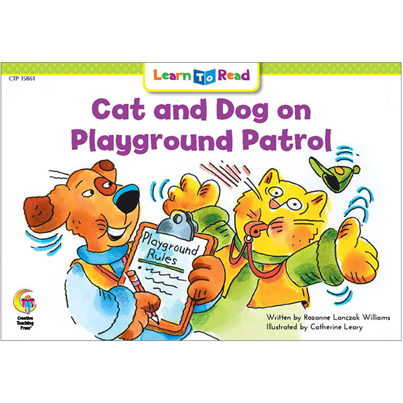 Cat And Dog On Playground Patrol