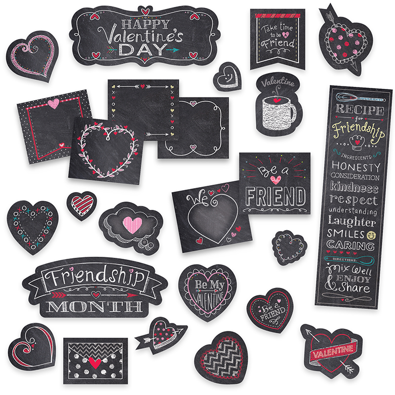Chalk Hearts Mini Bulletin Board