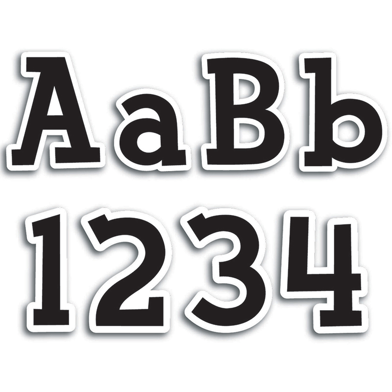 Fancy Black 4in Designer Letters
