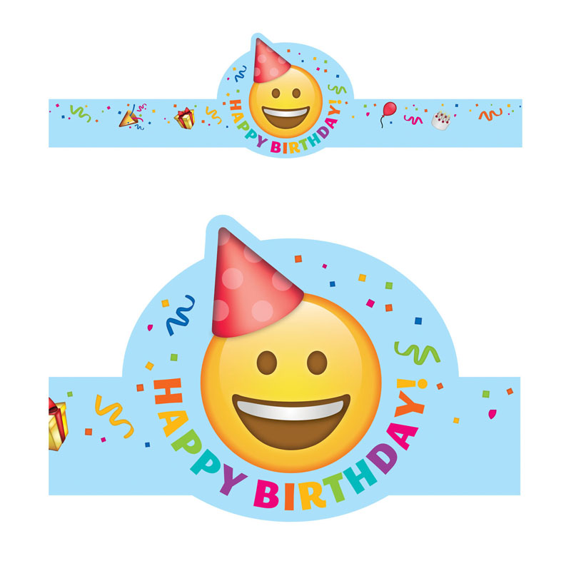 Emoji Fun Happy Birthday Crowns