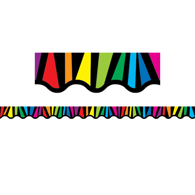 (6 Pk) Rainbow Stripes Border