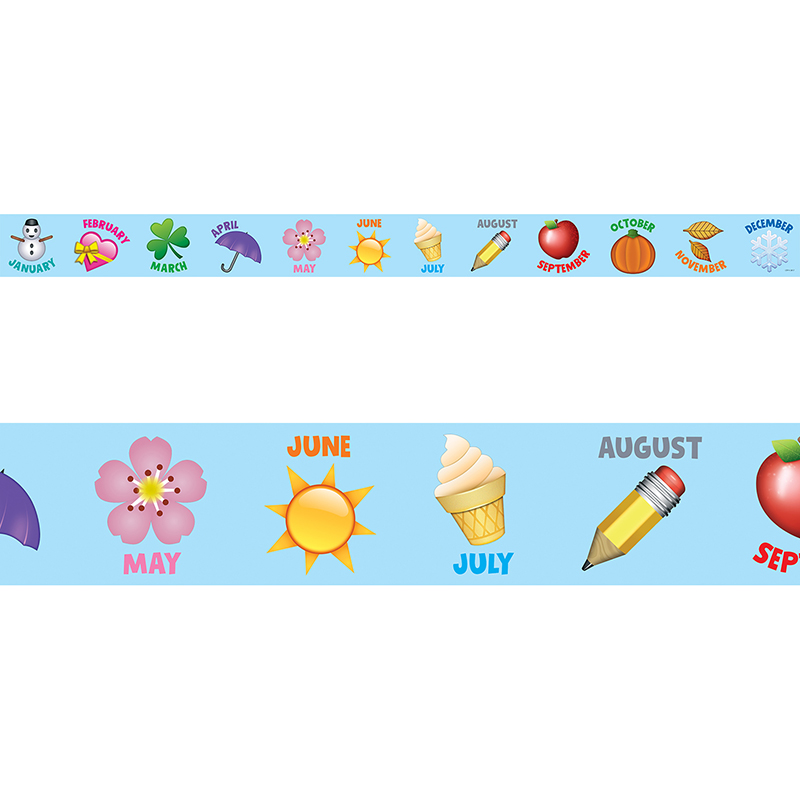 Emoji Months Of The Year Border