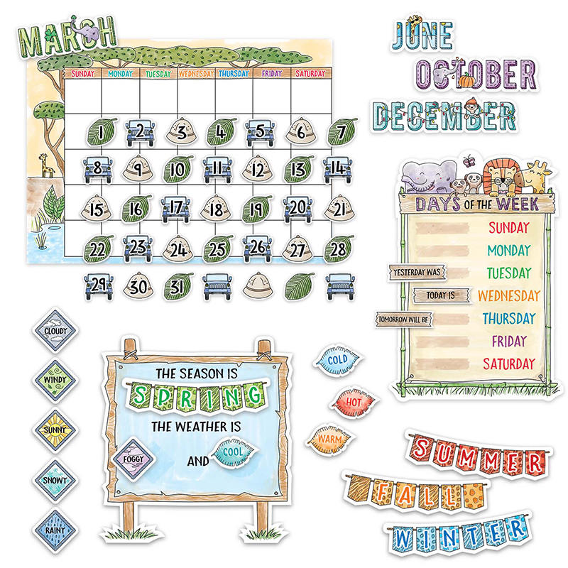Safari Friends Calendar Set Bb