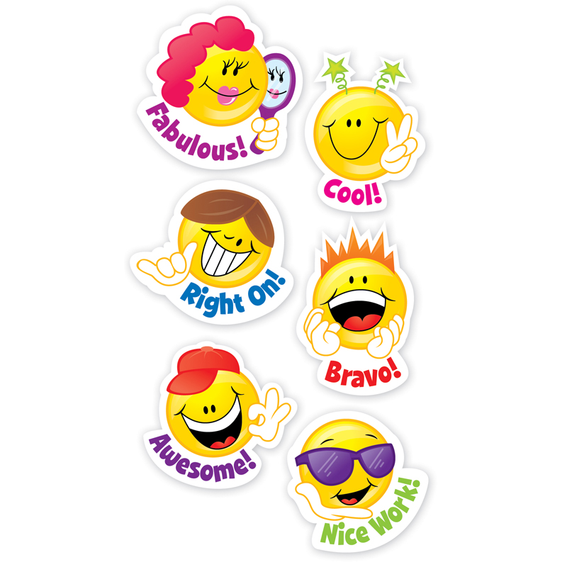 (10 Pk) Smiley Faces Stickers 60