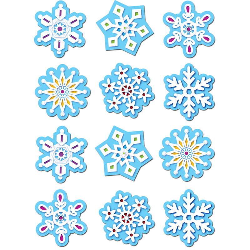 (10 Pk) Snowflakes Stickers