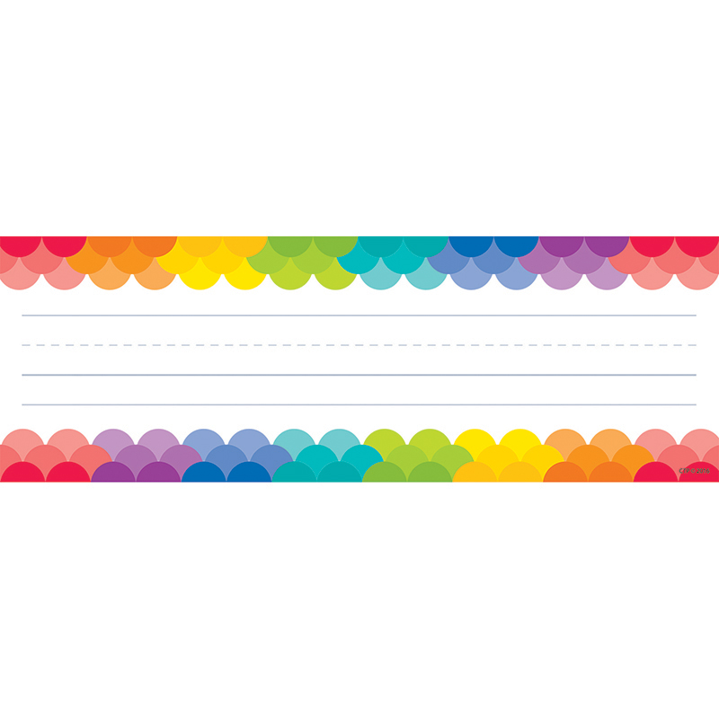 (6 Ea) Rainbow Scallops Name Plates