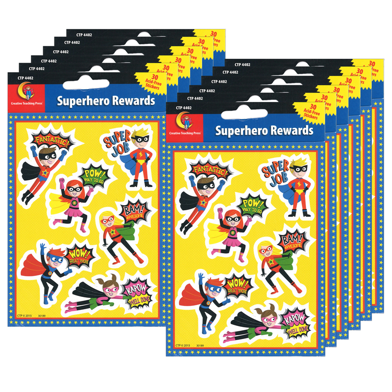 (12 Pk) Superhero Rewards Stickers