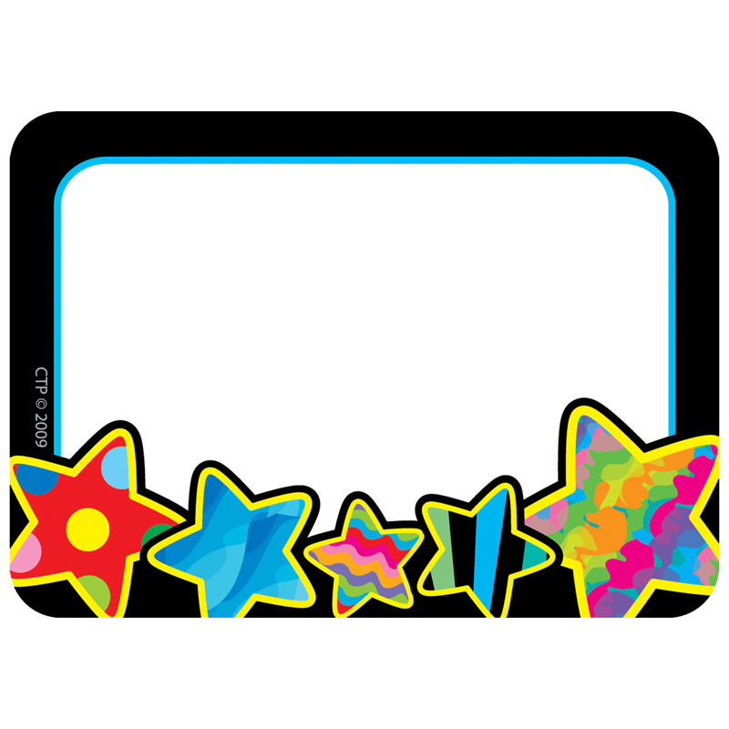 Poppin Patterns Stars Name Tags