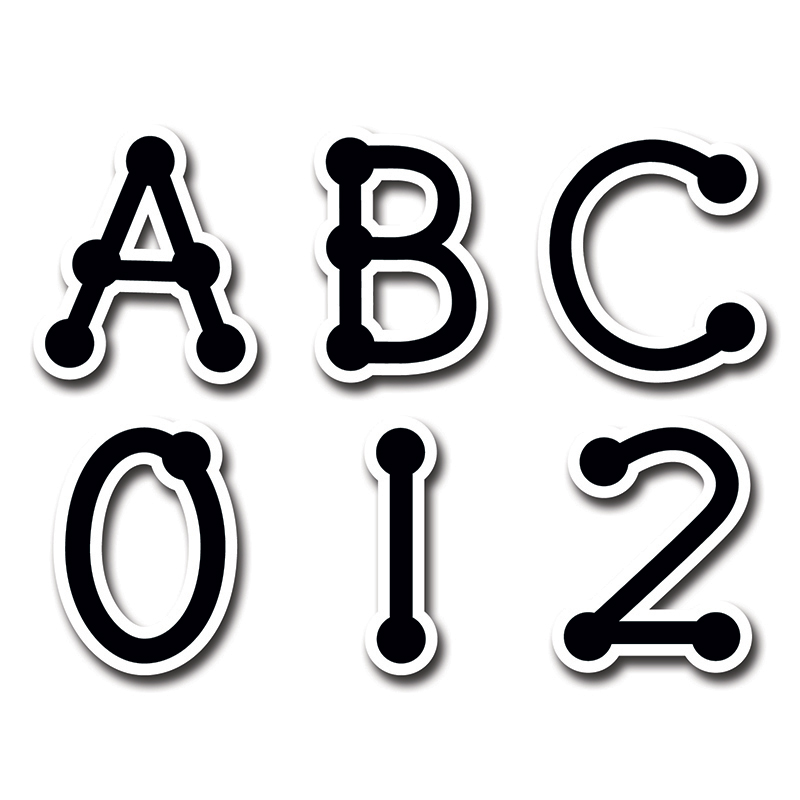 (10 Pk) Black Dot-To-Dot Uppercase