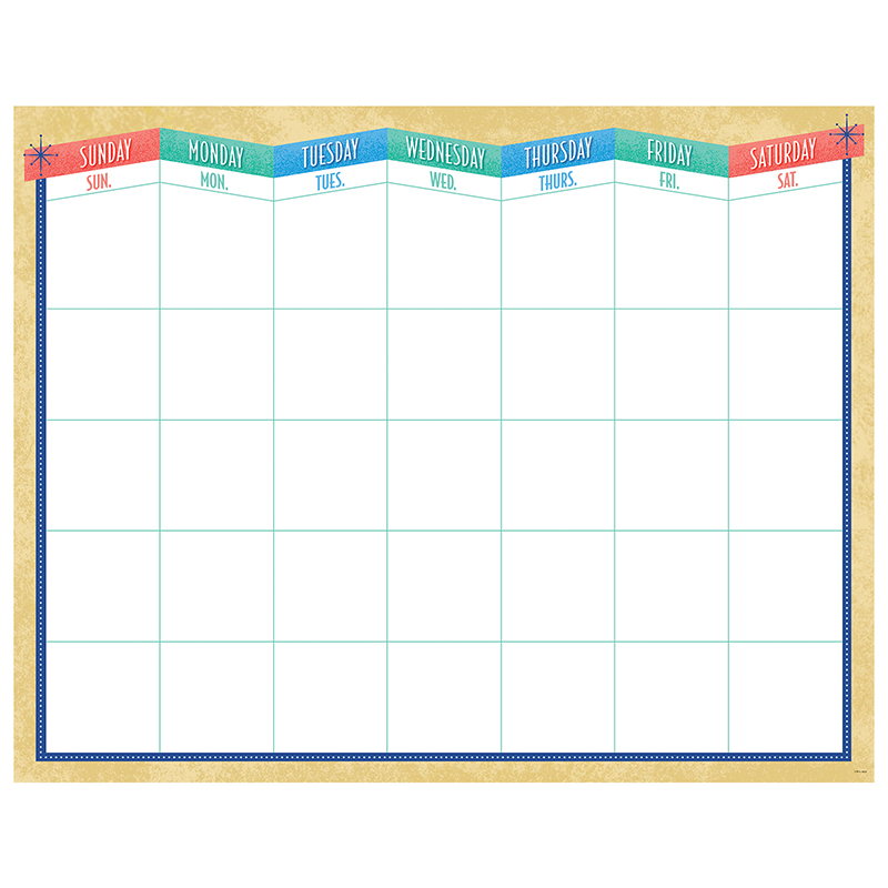 Midcentury Mod Calendar Chart