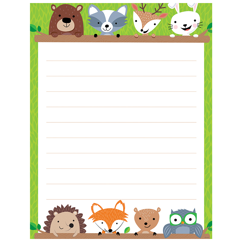 Woodland Friends Blank Chart Lined