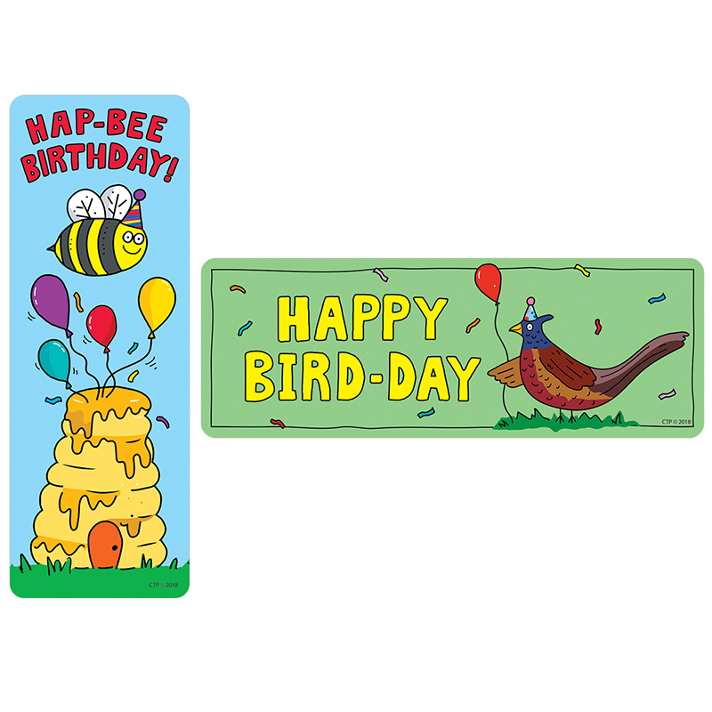 Hap-Bee Birthday Bookmarks